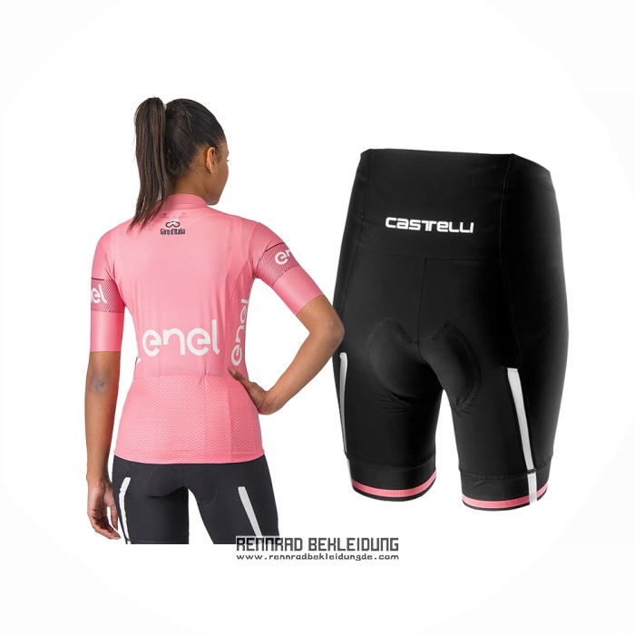 2024 Fahrradbekleidung Frau Giro D'italia Rosa Trikot Kurzarm Und Tragerhose